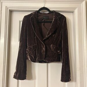 BCBG silk velvet jacket S